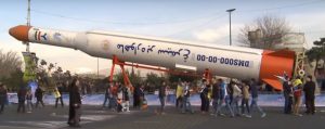 An Iranian Simorgh launch vehicle on display. Image courtesy of Ruptly.