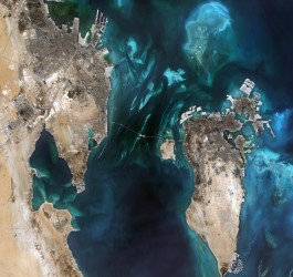 Sentinel-2 image of the Arabian Gulf. Image courtesy of the European Union.