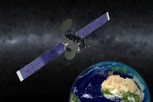 An artist's depiction of EUTELSAT 5 West B. Image courtesy of Orbital ATK.