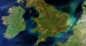 Great Britain and Ireland. Image courtesy of the European Space Agency.