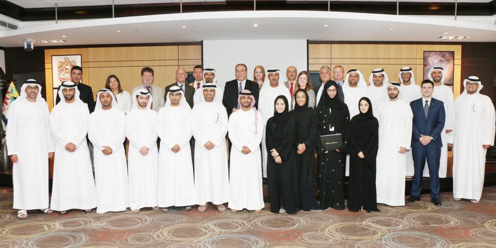 Group picture at the Graduation ceremony at UAE Space Agency on 05 December 2016, Abu Dhabi; Credits: UAE Space Agency