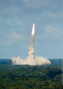 The second Arianespace Vega launch in 2016 was successfully performed from the SLV launch pad at Europe’s Spaceport in French Guiana; Credits: Arianespace